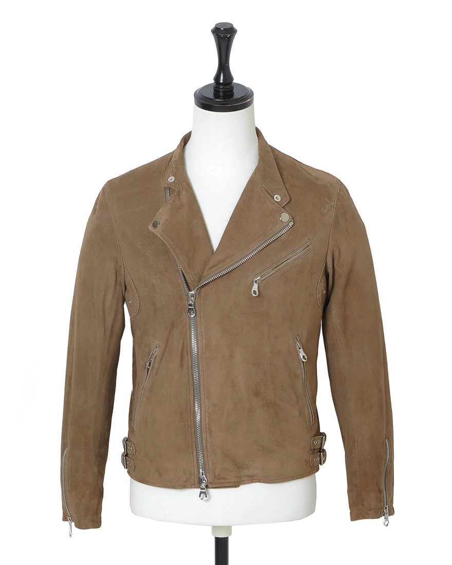 ゴートスエード スタンドカラー ダブルライダース【STAND COLLAR