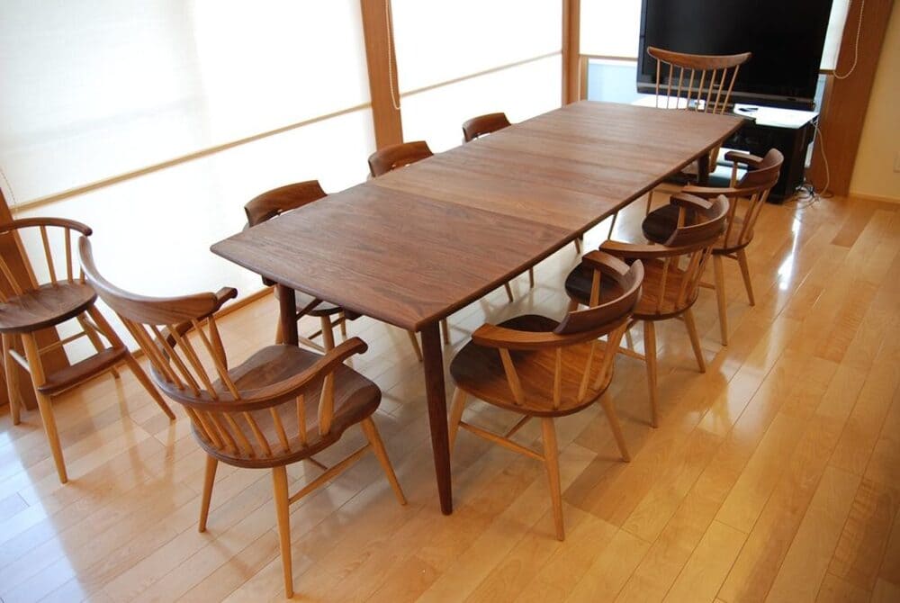 無垢材伸長式ダイニングテーブル クラシック【匠ソファ】