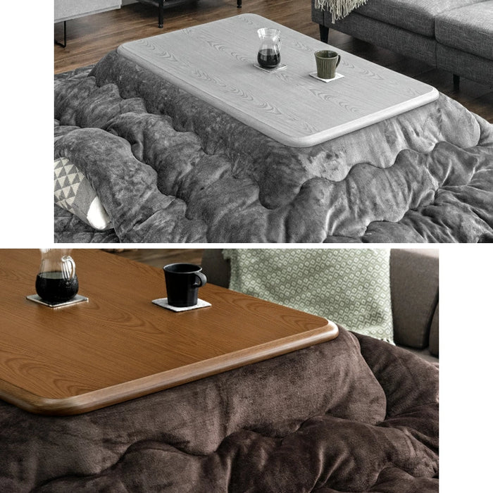 120×80cm］傷に強いUV塗装 こたつ テーブル単品 長方形 600W ハロゲン