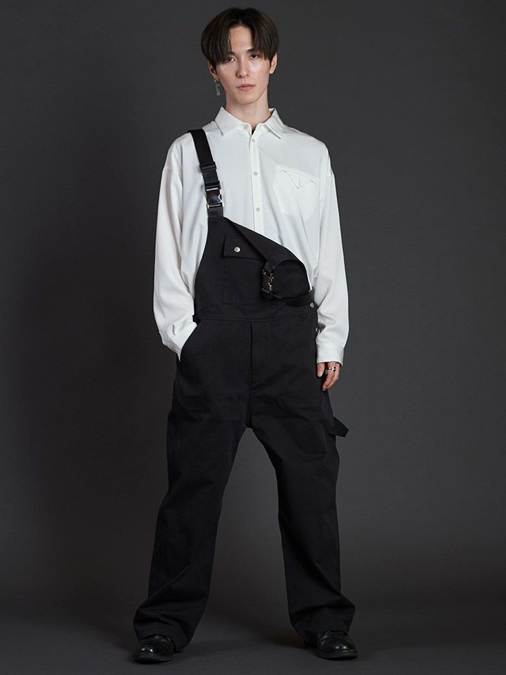 NO ID. - オーバーオール / ブラック | BRYAN