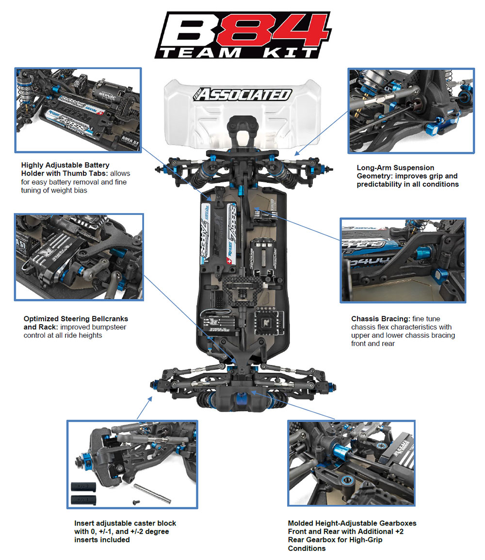 AS90050 RC10B84 Team Kit(人工芝＆カーペット路面向） [AS90050