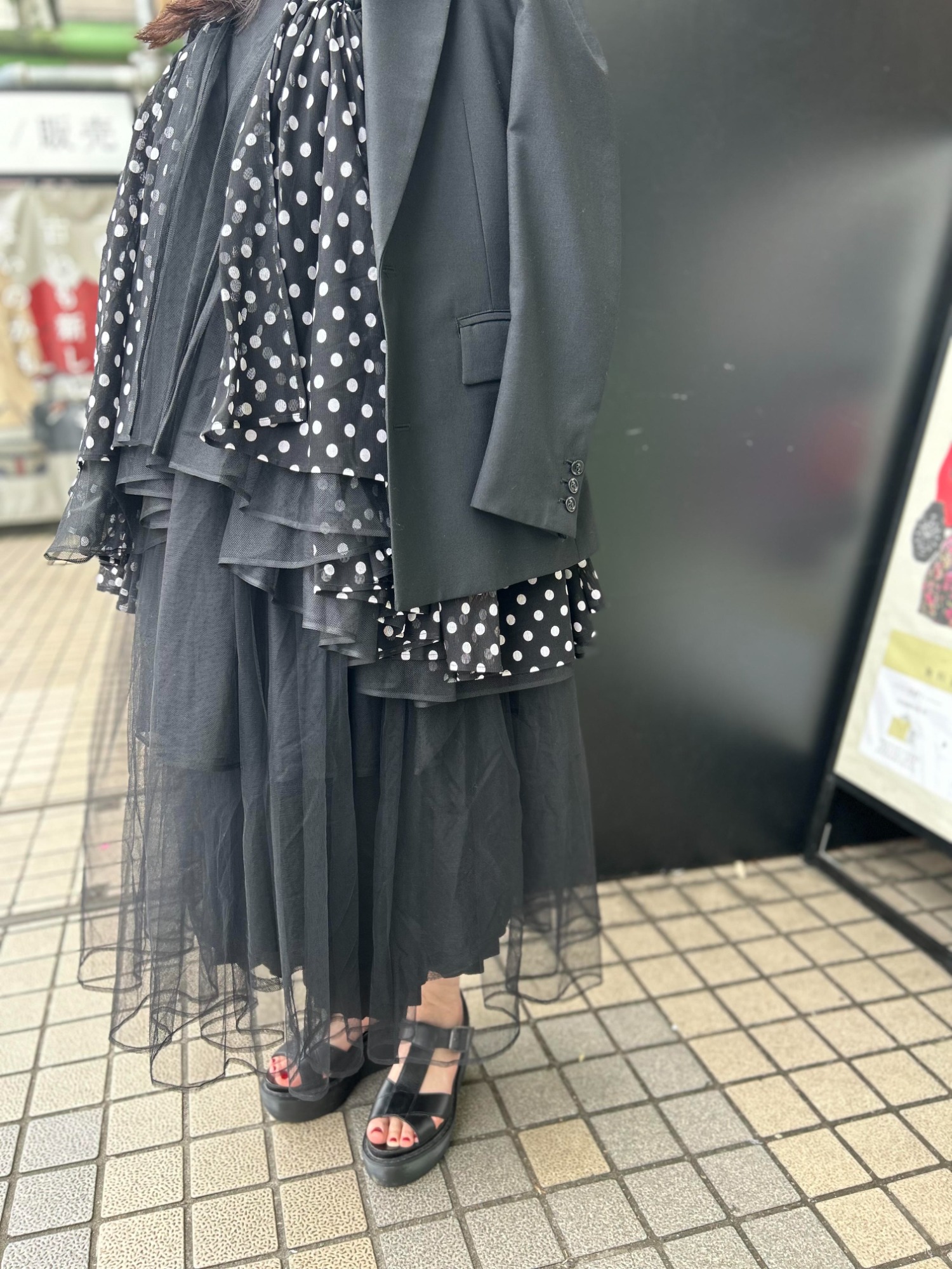 noir kei ninomiya/ノワール ケイ ニノミヤ】よりドット切替Aライン