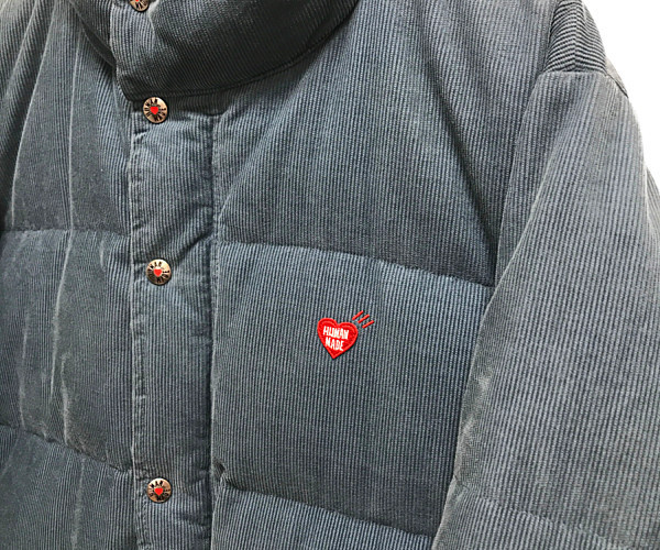人気ブランド【HUMAN MADE/ヒューマンメイド】コーデュロイダウン