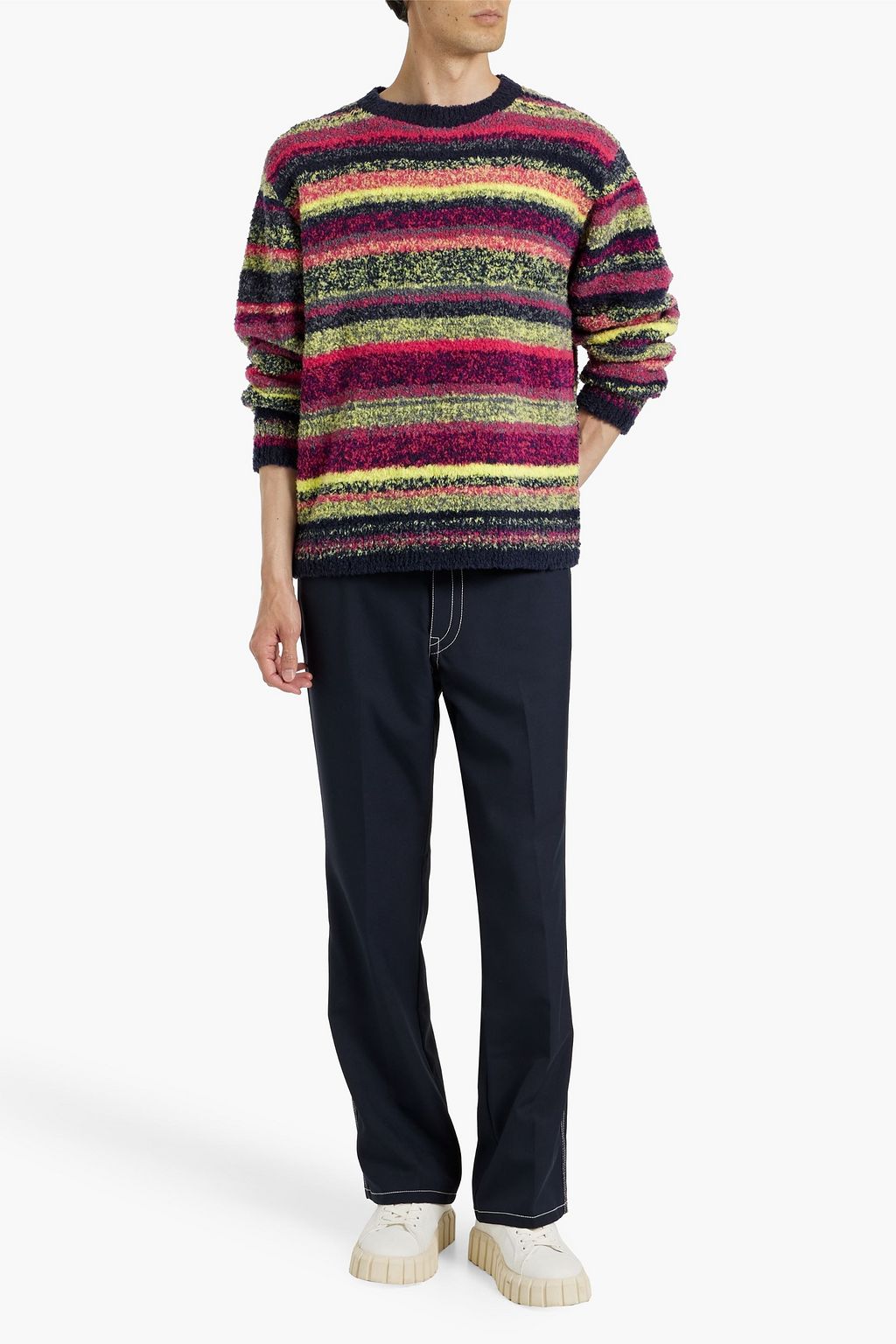 THE ELDER STATESMAN カシミヤ&コットン混 セーター | THE OUTNET