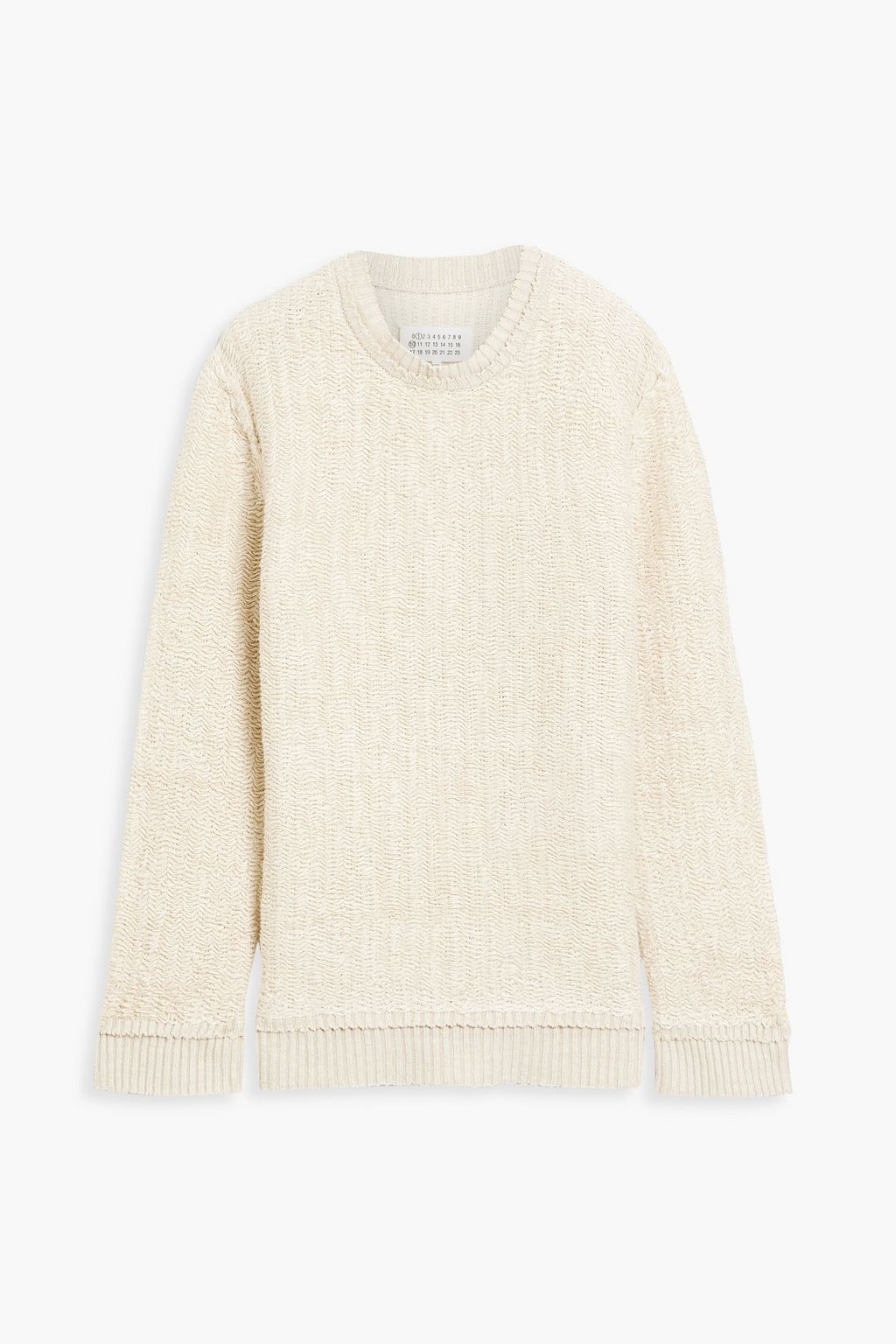MAISON MARGIELA Distressed hemp and cotton-blend sweater | THE OUTNET