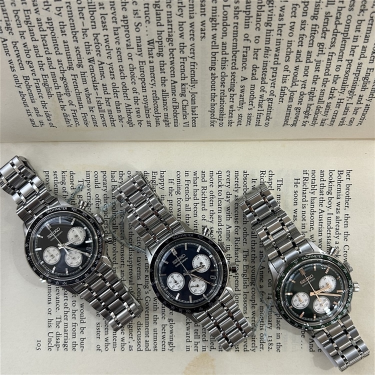 SEIKO】3色展開で輝きを届けるクロノグラフ時計のご紹介〈junks ルクア