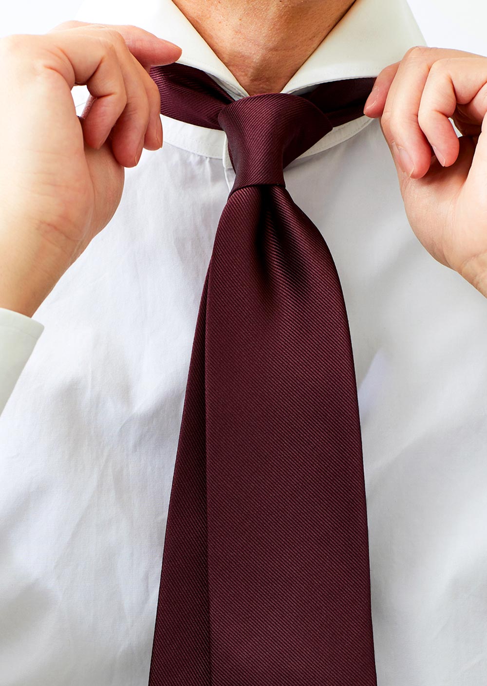 ネクタイ 無地 ワイン | TIE STATION【タイステーション】