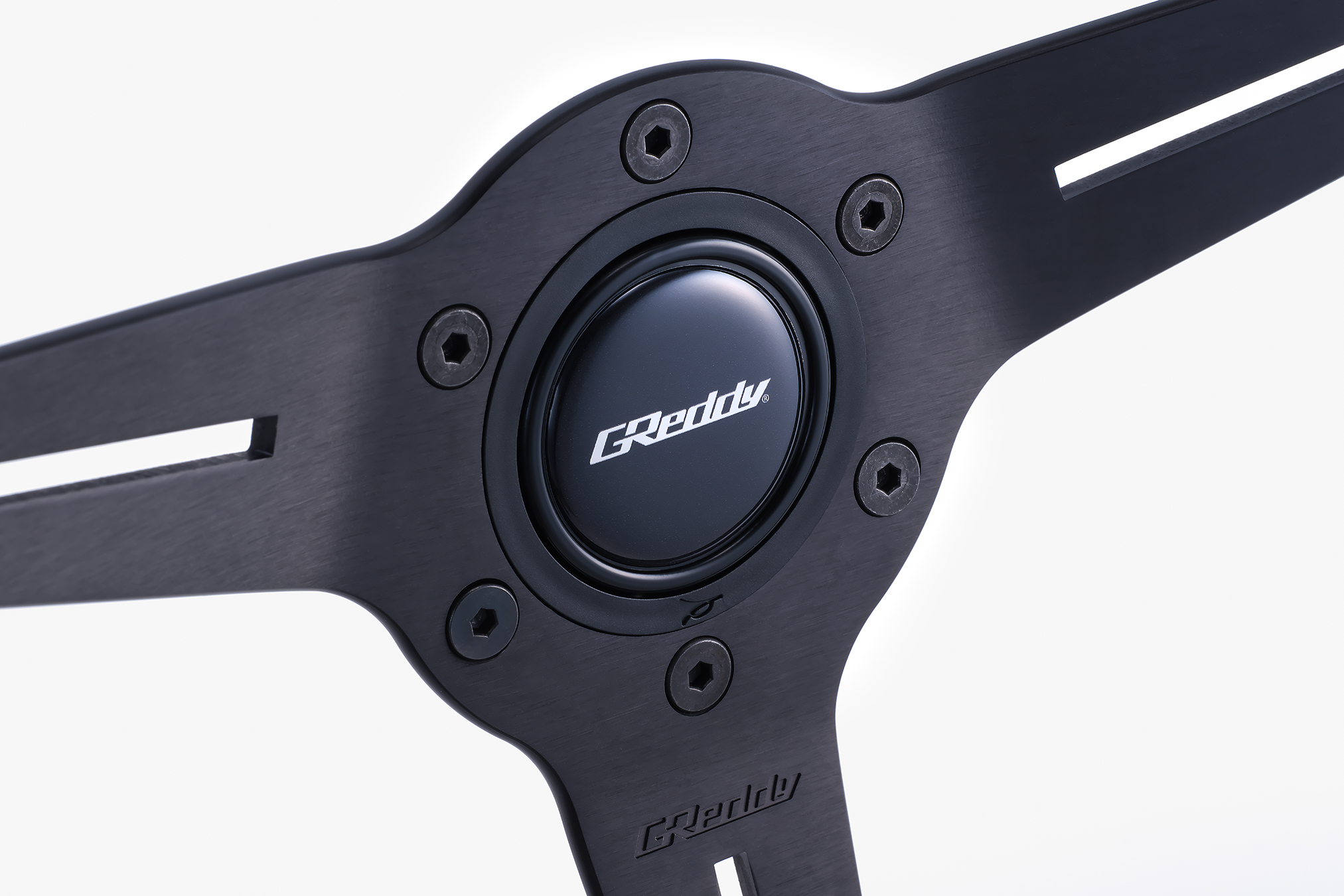 GReddy スポーツステアリング レザー BIGロゴ刺繍 スタンダードタイプ