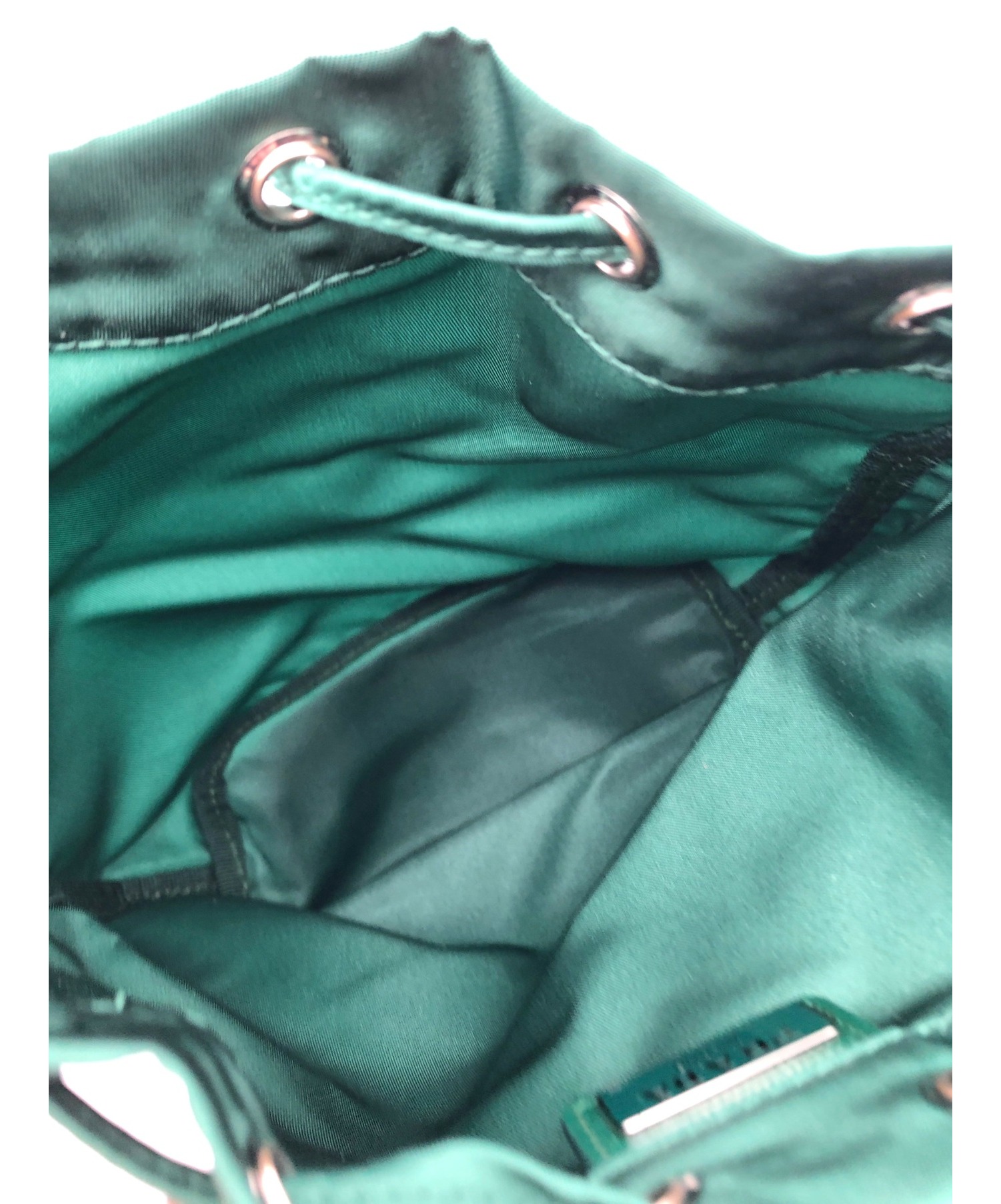 中古・古着通販】PRADA (プラダ) 巾着ポーチ グリーン サイズ:TU 224