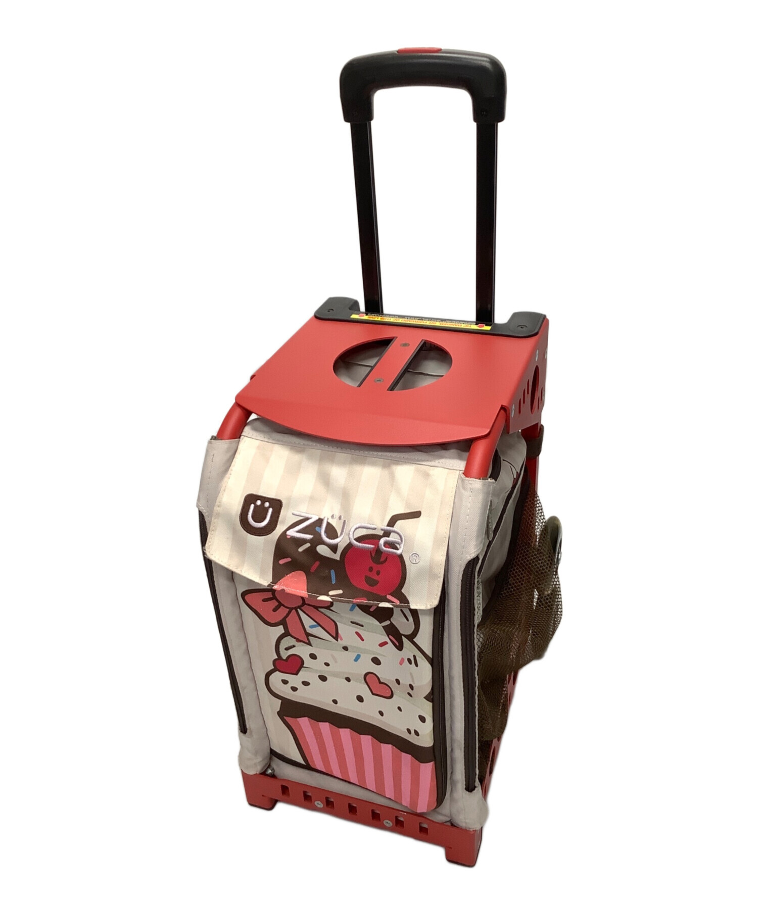 中古・古着通販】ZUCA (ズーカ) 座れるキャリーバッグ レッド×ベージュ