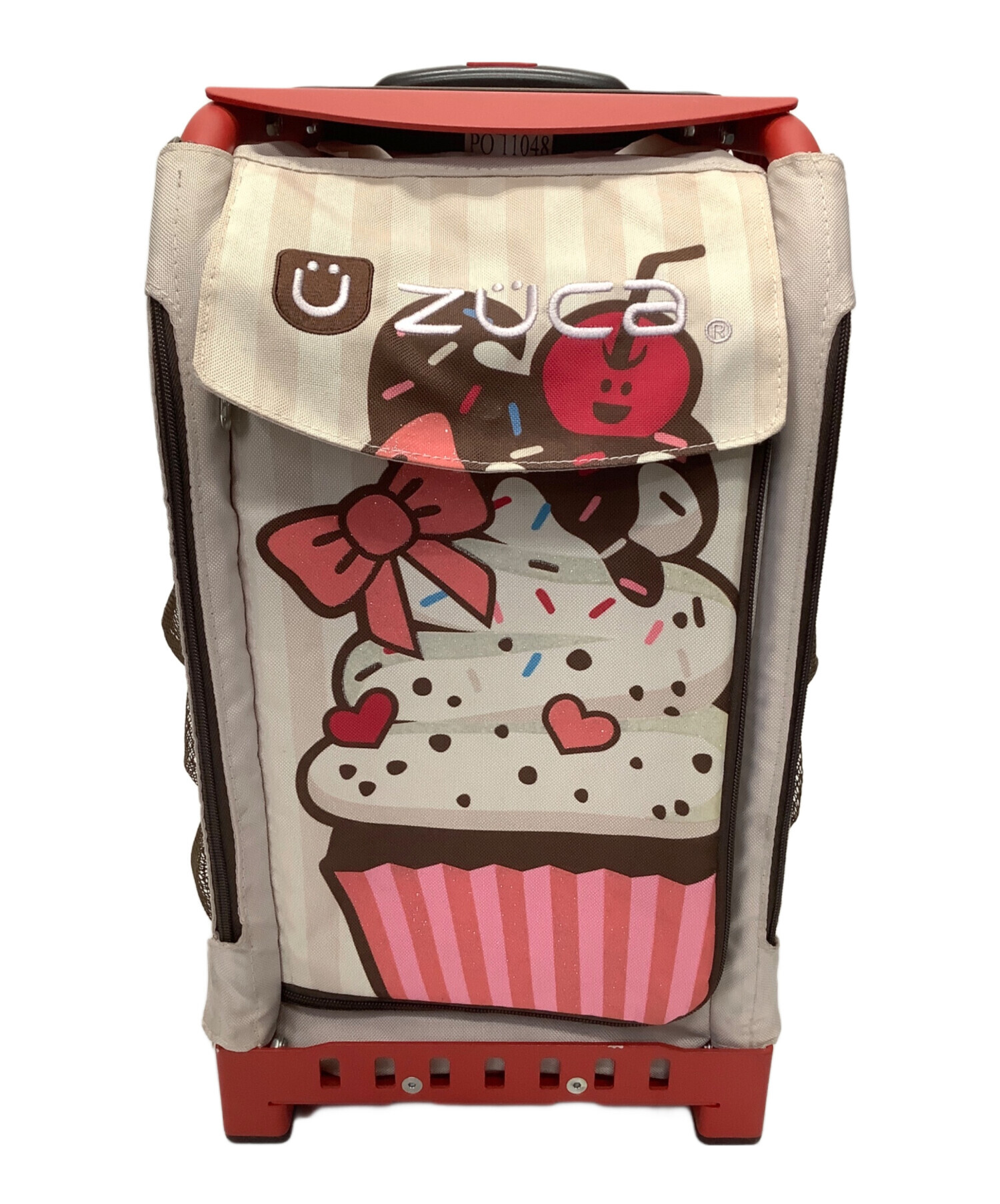 中古・古着通販】ZUCA (ズーカ) 座れるキャリーバッグ レッド×ベージュ