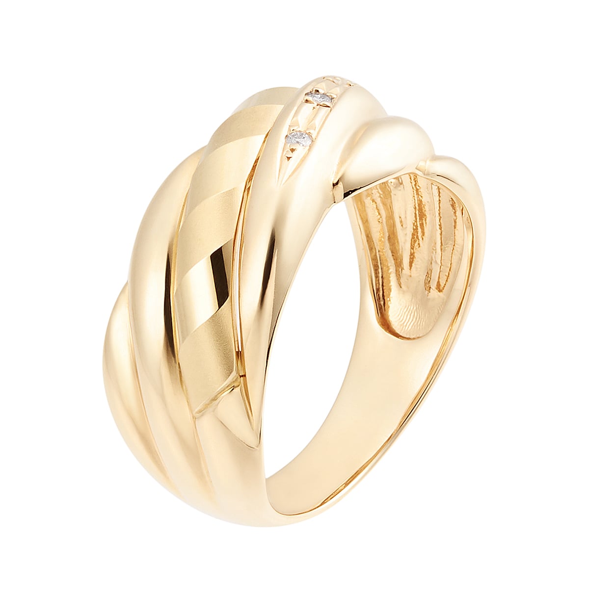 K10イエローゴールドダイヤモンドリング(RFR084-002)|TSUTSUMI