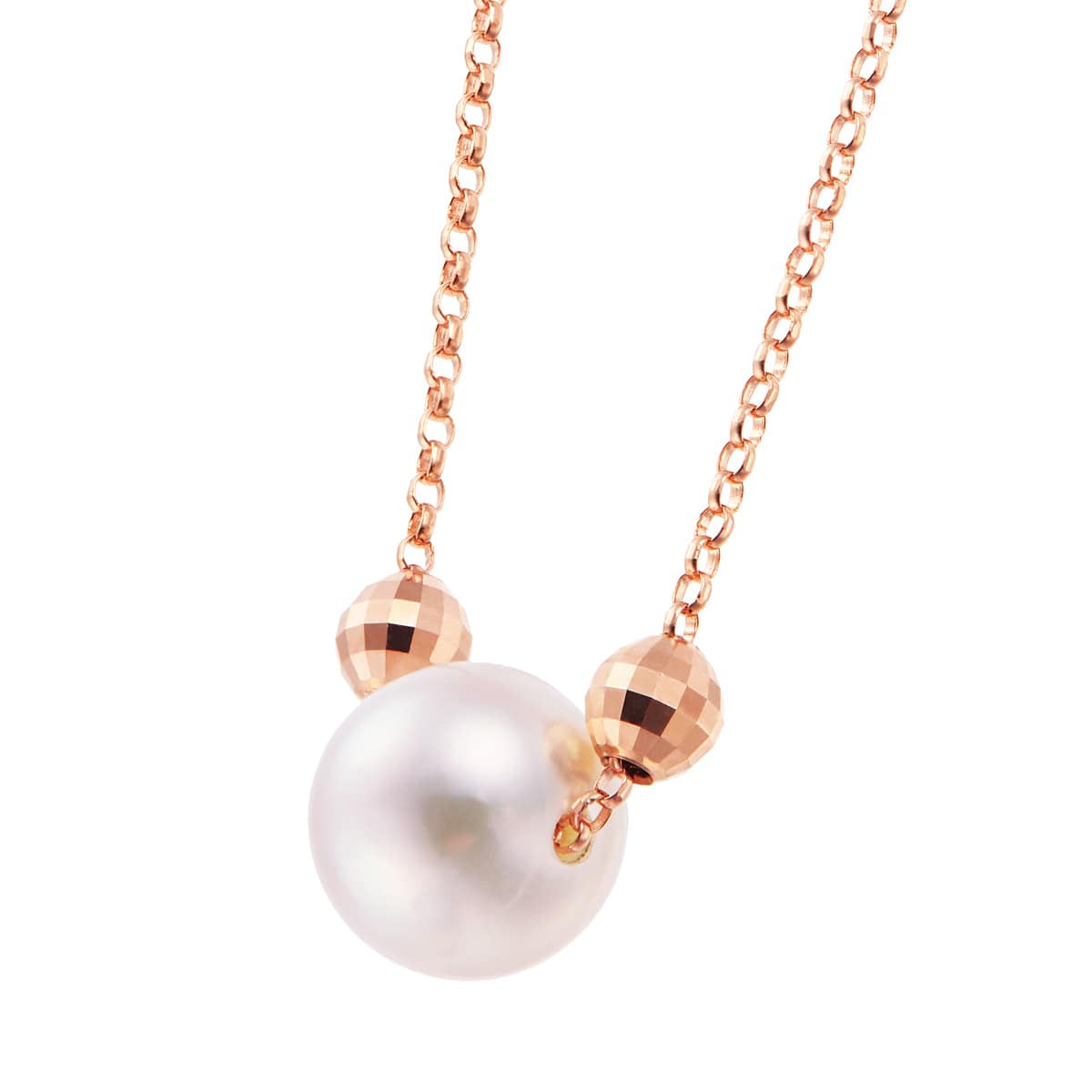 K18ピンクゴールドアコヤ真珠ネックレス（6.5mm）(RPN665-002