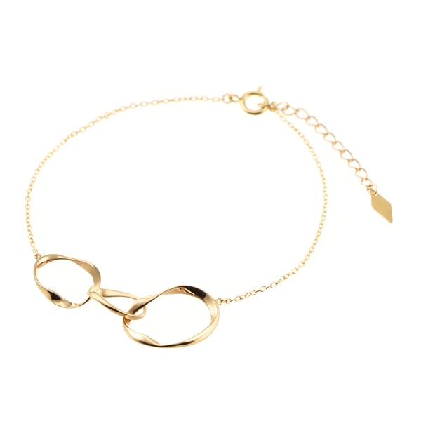 K10イエローゴールドホワイトトパーズブレスレット(RBL553)|TSUTSUMI