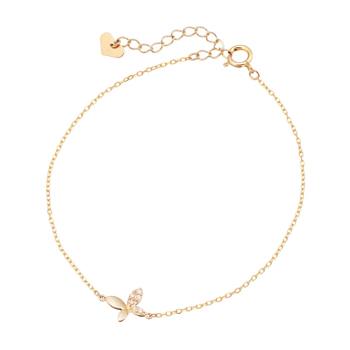 K10イエローゴールドホワイトトパーズブレスレット(RBL553)|TSUTSUMI