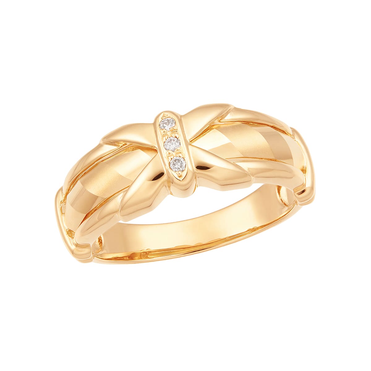 K18イエローゴールド/プラチナダイヤモンドリング(RFR312-002