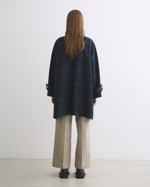 MALTON NO COLLAR マールトン ノーカラー｜ブラックハウンドトゥース