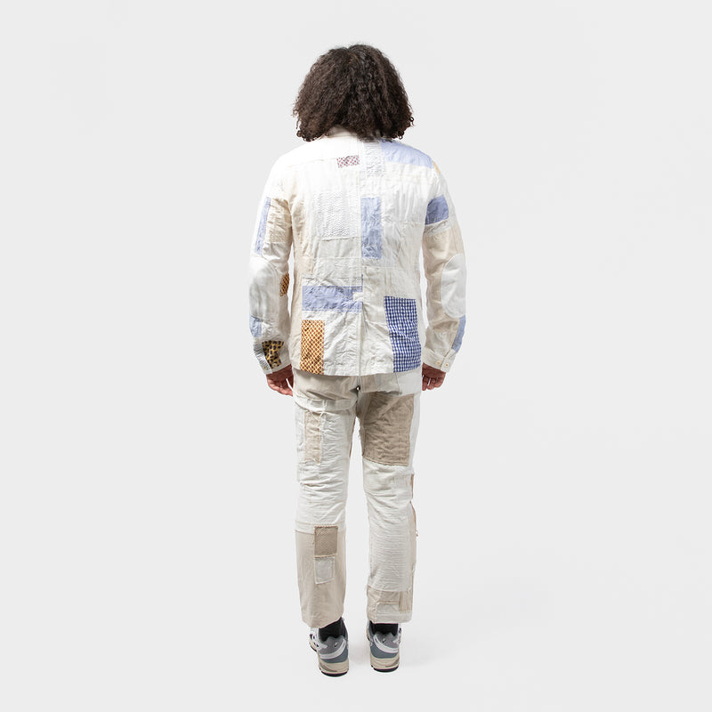 COTTON LINEN TWILL X LINEN OX X MULTI MATERIAL MIX JACKET｜JUNYA