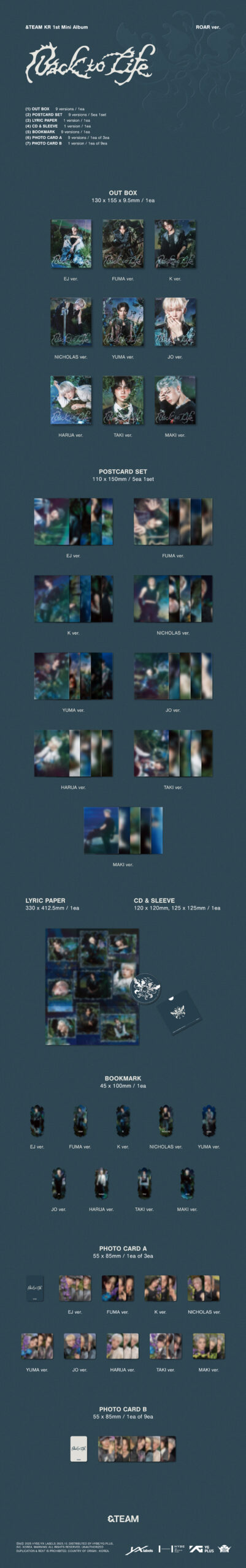 &TEAM KR 1st Mini Album 'Back to Life' 予約開始！ - &TEAM