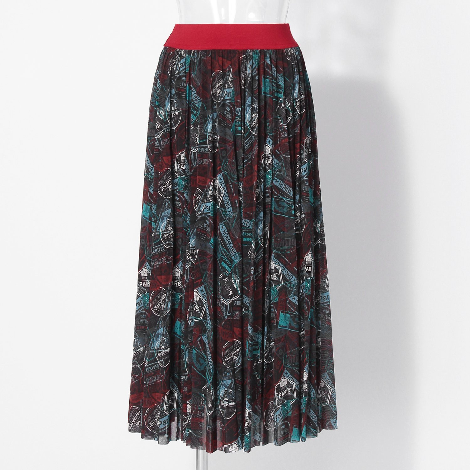 Passport stamp print net スカート｜VIVIENNE TAM（ヴィヴィアンタム