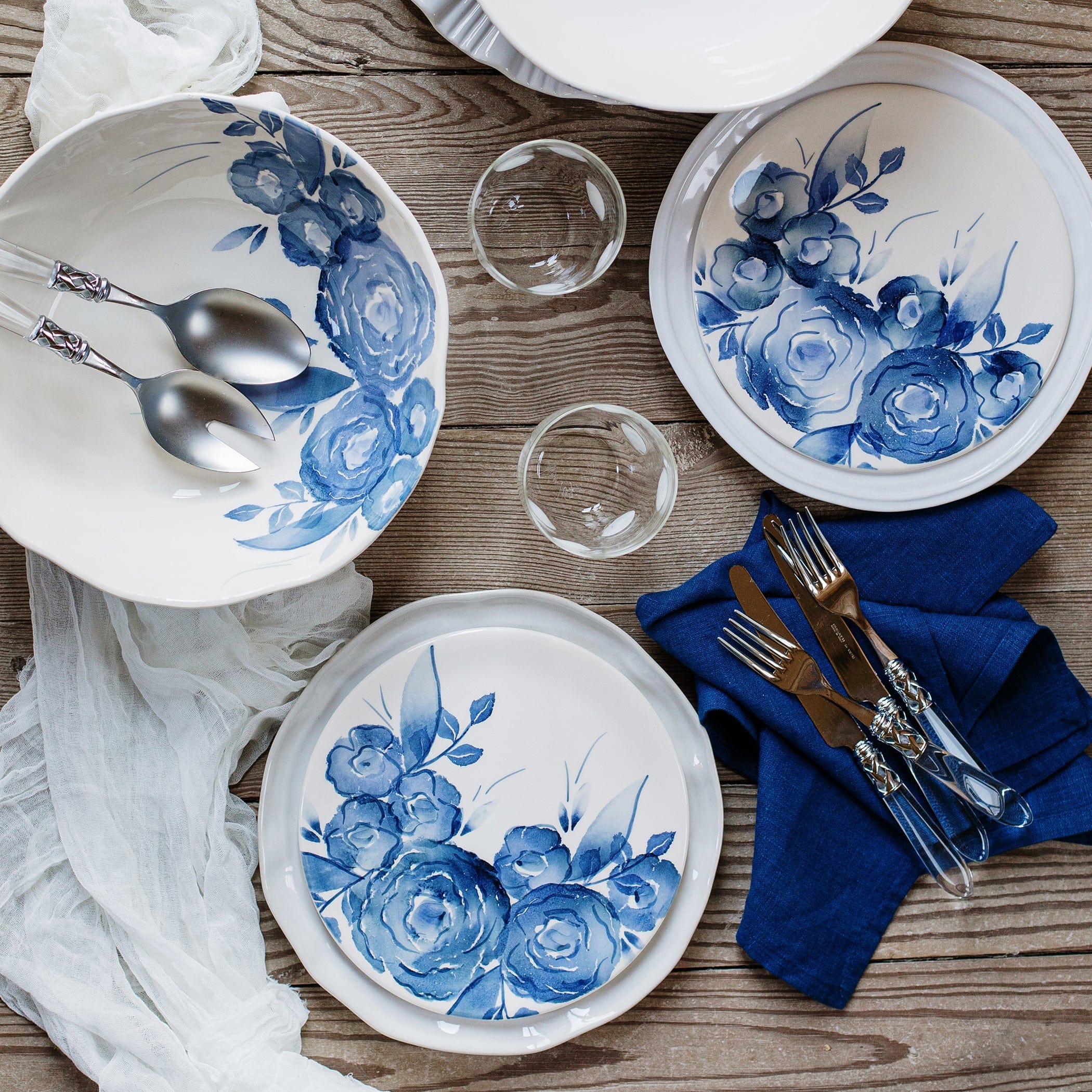 Blue Camellia Salad Plate – VIETRI