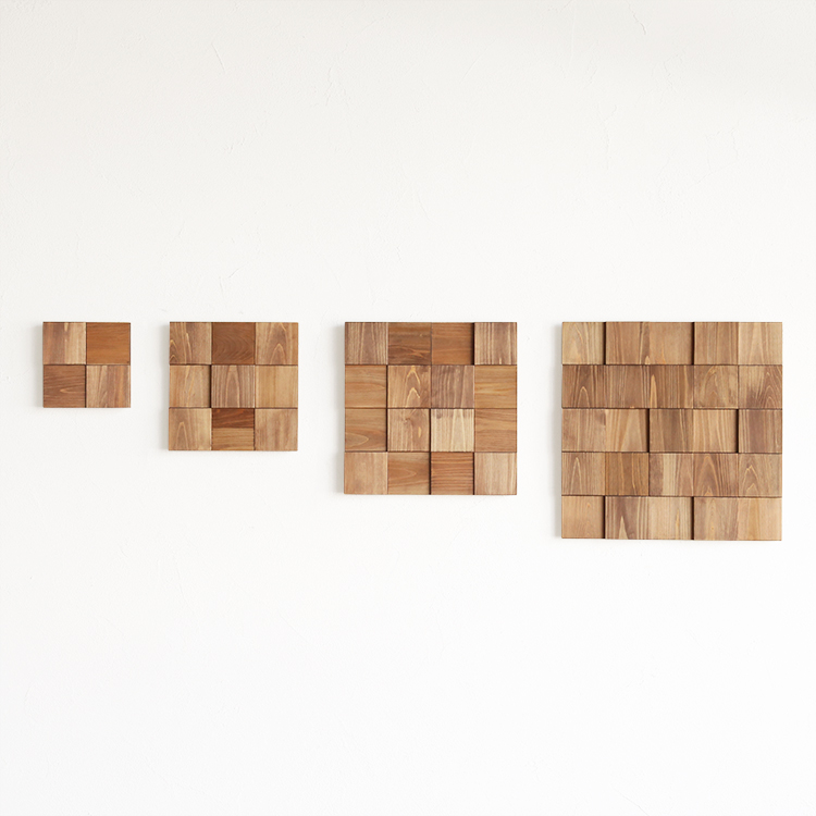 ウッドアートパネル 5×5 brown｜家具と木製時計・木製雑貨の専門店キシル