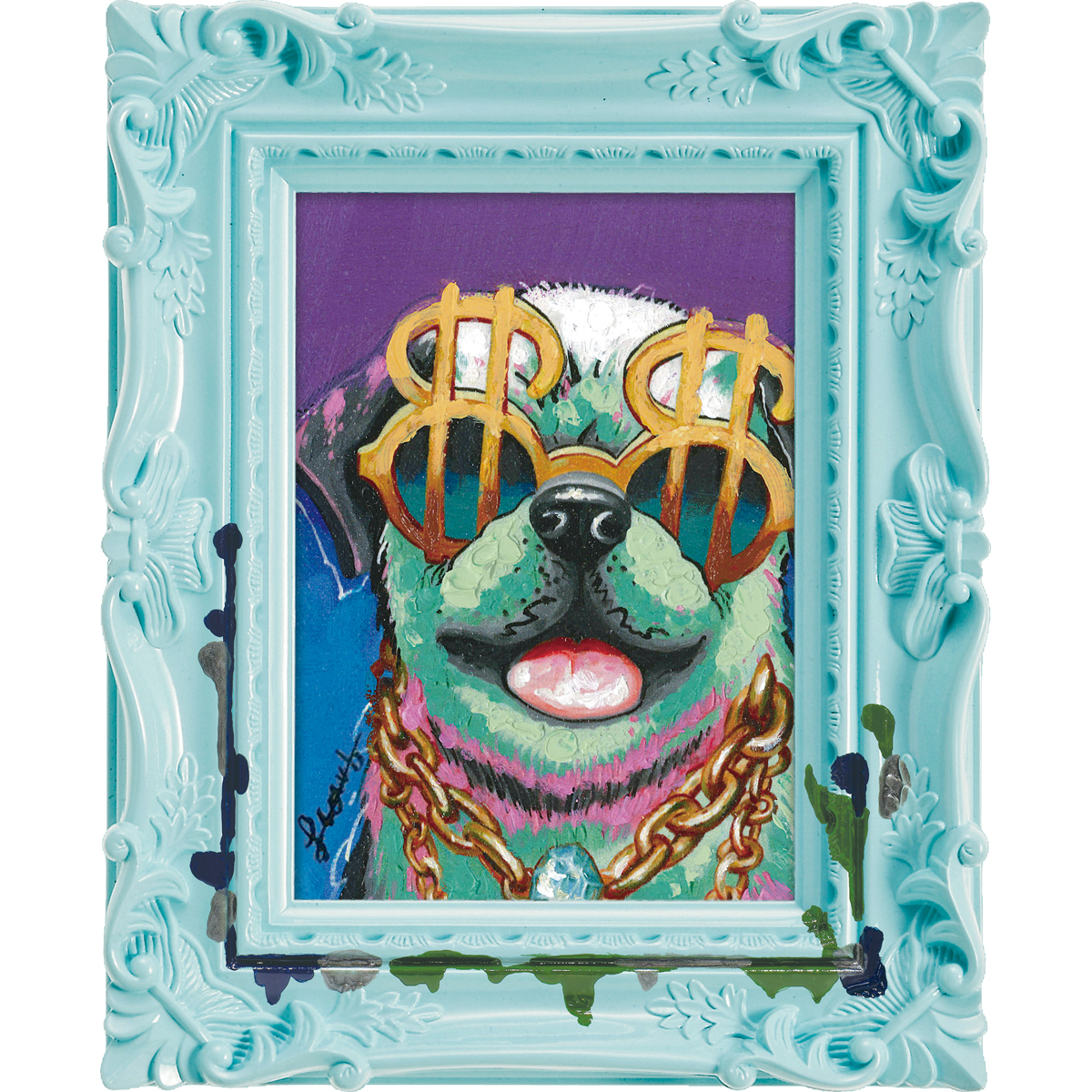 オイル ペイント アート ～ペンキ デコフレーム シリーズ～「ミリオン