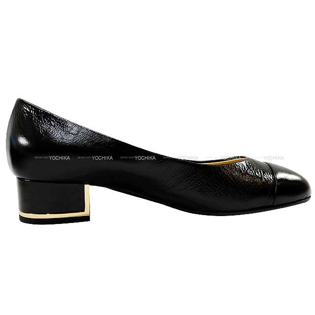 2017年 CHANEL シャネル パンプス ココマーク レザー ヒール 黒