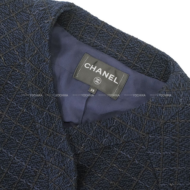 渋谷並木橋店】CHANEL シャネル ノーカラージャケット 23P ココボタン