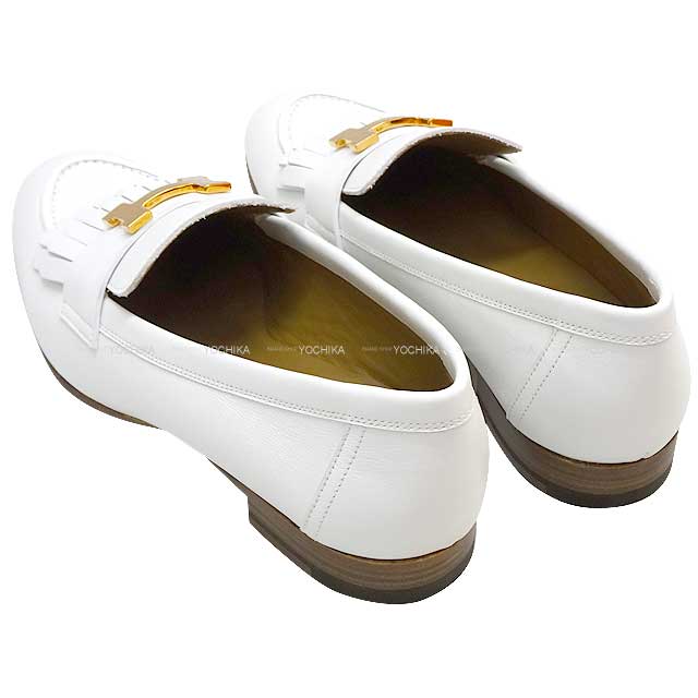 HERMES エルメス ローファー フリンジ モカシン ロワイヤル 白