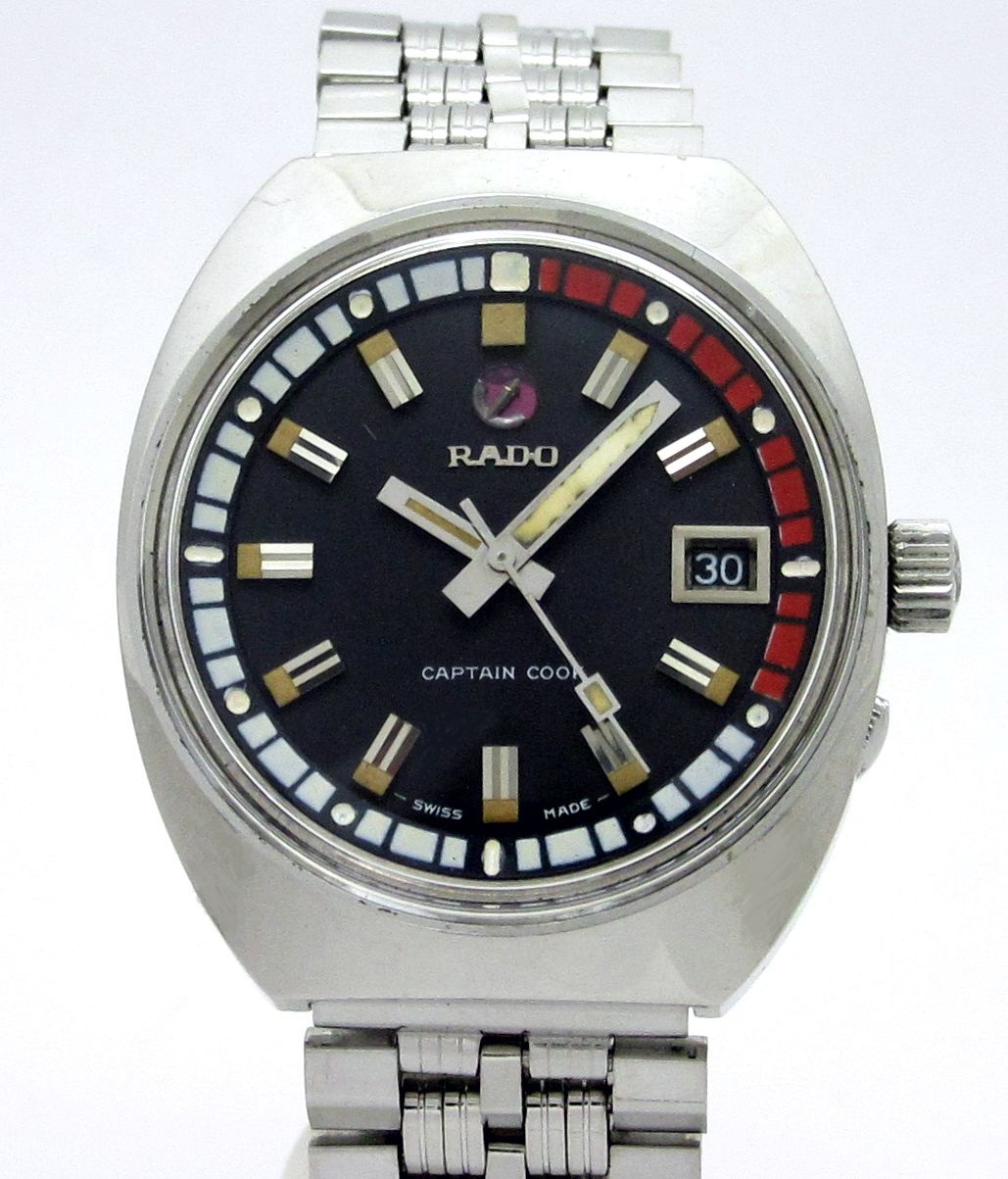 ラドー RADO ”キャプテンクック 赤白インナー回転ベセル ” Ref- 11773