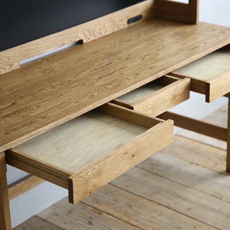 デスク オーク無垢【EASY LIFE/イージーライフ】シンプルで頑丈な机