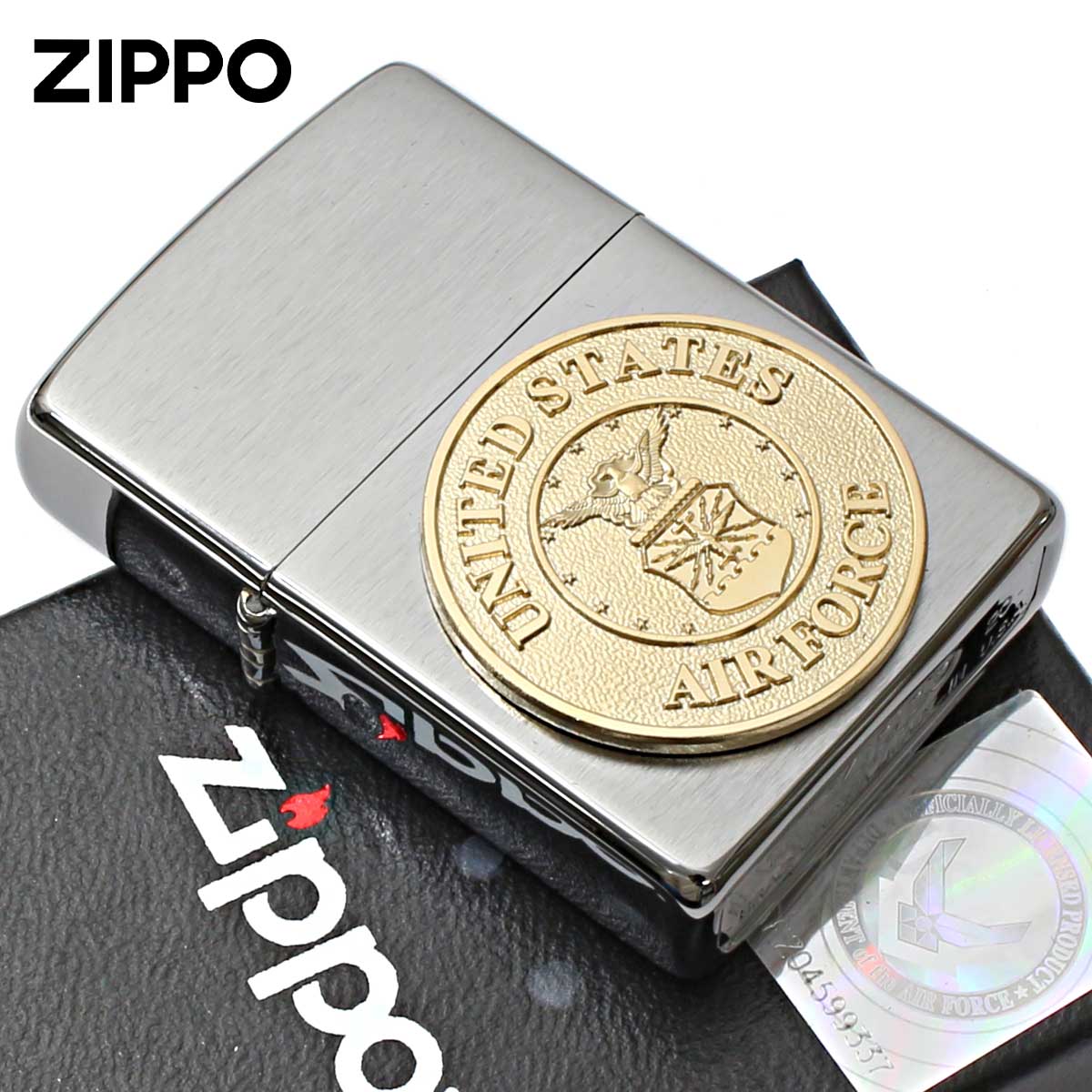 Zippo ジッポー アメリカ軍 空軍 Air Force Crest ブラッシュド