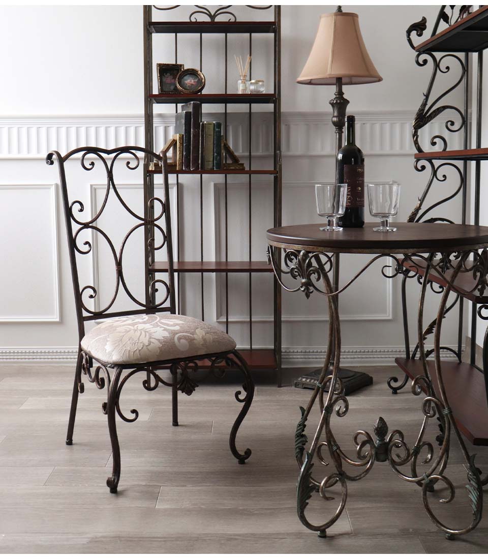 アイアン製 アンティーク調 ラウンドテーブル 60cm 猫脚 おしゃれ 輸入