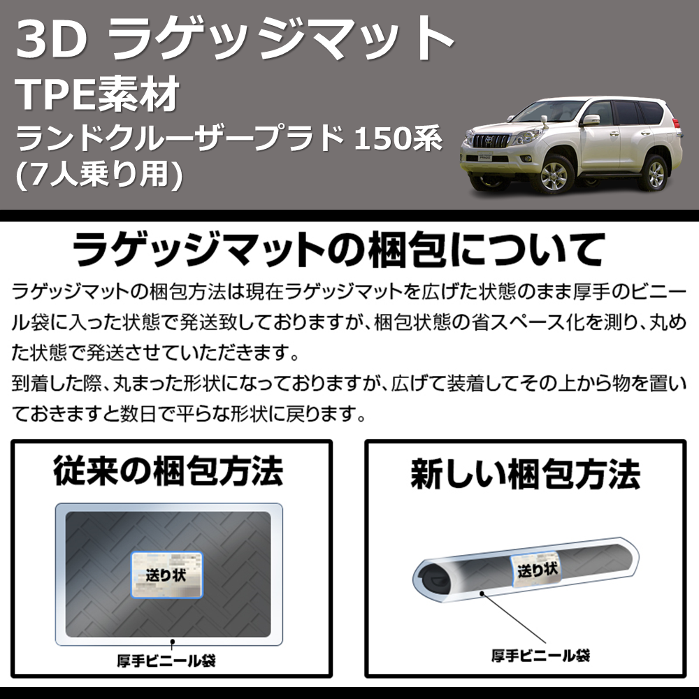 ランドクルーザープラド 150系 LANBO 3D ラゲッジマット LM21 | 車種