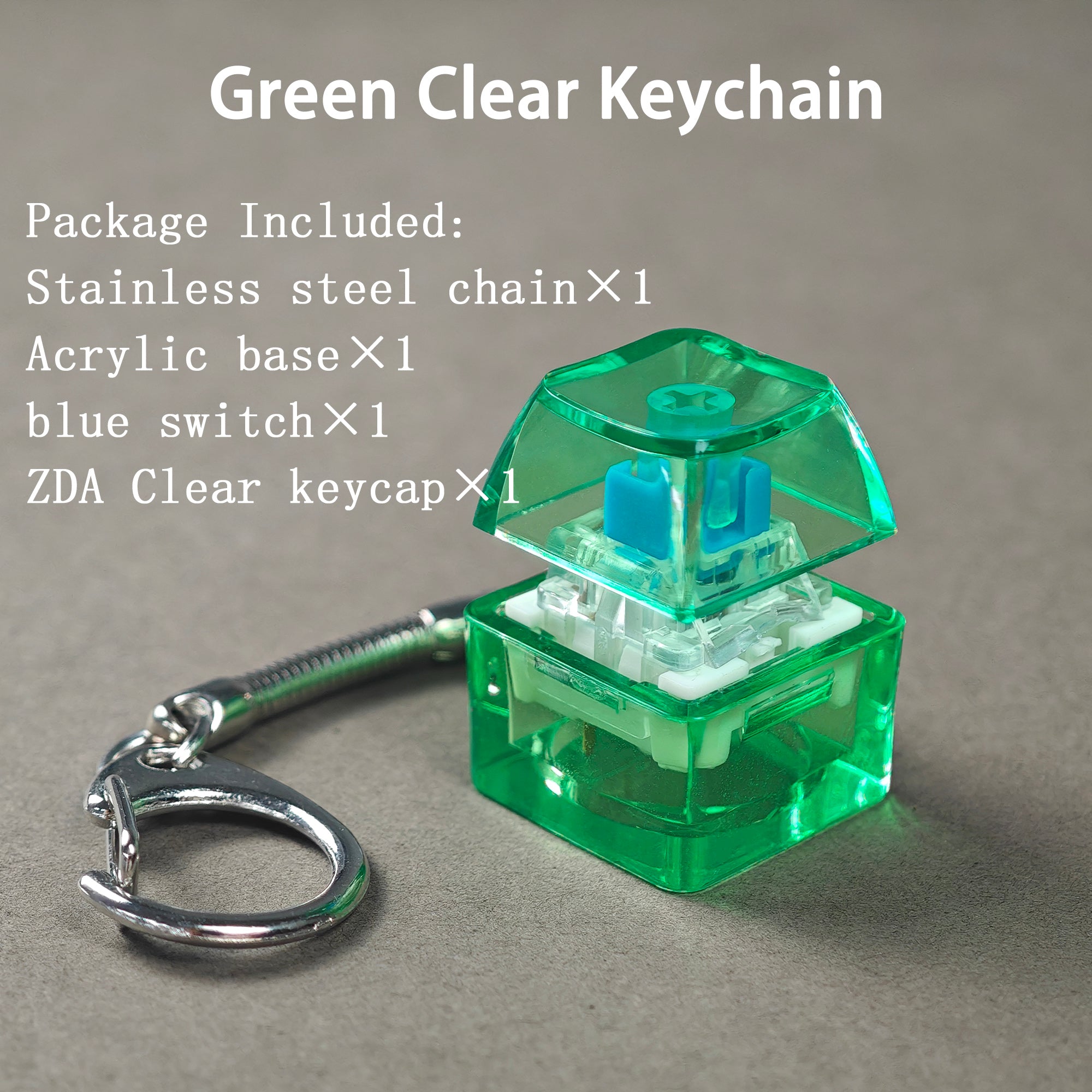 YMDK Mechanical Switch Key Toy Keychain 1U Acrylic Custom Stress Relie