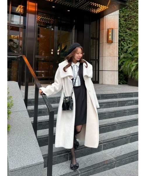 Her lip to ノーカラーコート コート Grace Wrap Coat レディース