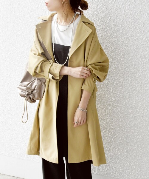 SHIPS any トレンチコート コート any: 「洗濯機可能」フレア ミディ