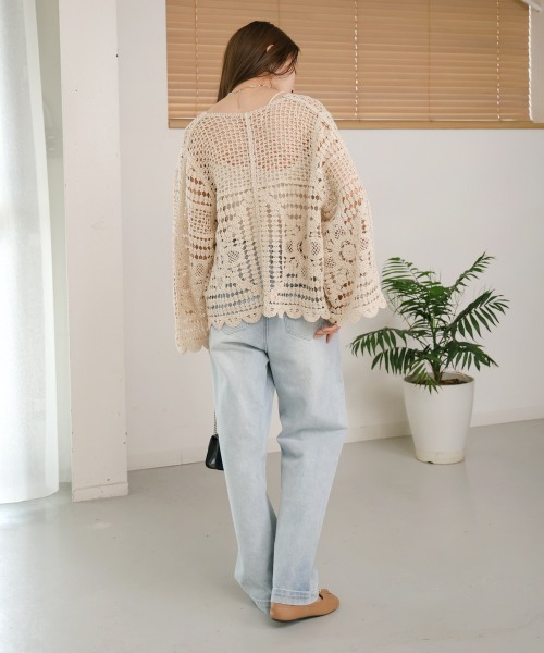 BAB（バブ） カーディガン 「大人気クロシェシリーズ」クロシェ