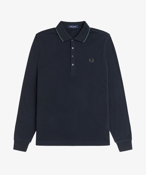 FRED PERRY（フレッドペリー） ポロシャツ Textured Long Sleeve Polo