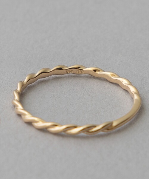 ete（エテ） 指輪 リング 「レイヤード」 K10YG ツイスト リング