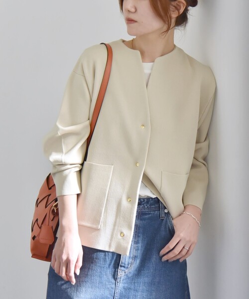 quaranciel ジャケット ノーカラージャケット quaranciel:「手洗い可能