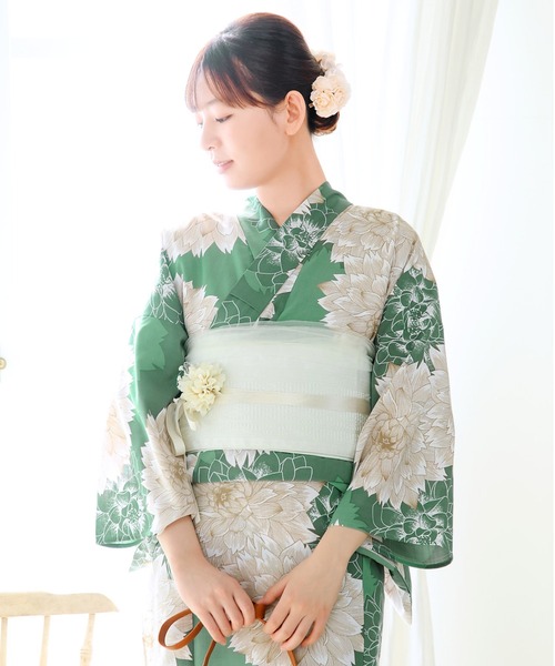 KIMONOMACHI 浴衣 レディース 浴衣 セット 吸水速乾 ポリエステル浴衣