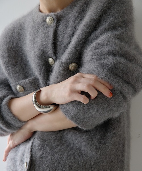 Whim Gazette（ウィム ガゼット） カーディガン ファーボタン