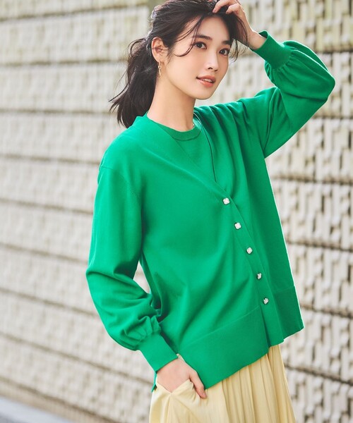 組曲（KUMIKYOKU） カーディガン 「ビジューボタン・アンサンブル対応