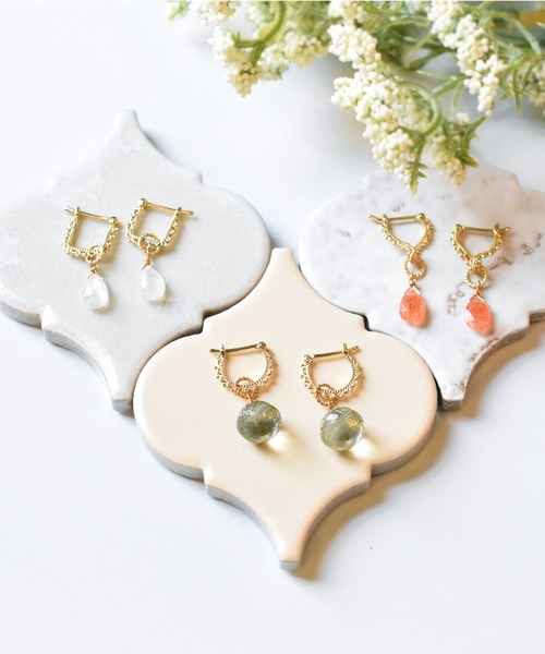 sowi ピアス K10 レースフープピアス ラウンド・ツイスト・スクエア