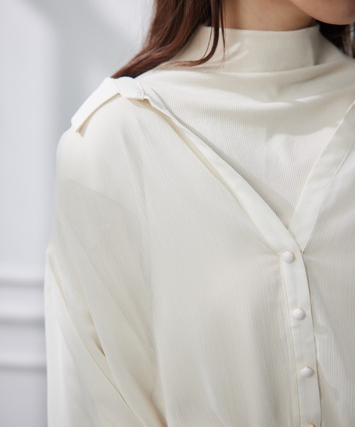 12Twelve Agenda（トゥエルブ アジェンダ） ブラウス シャツ シアー