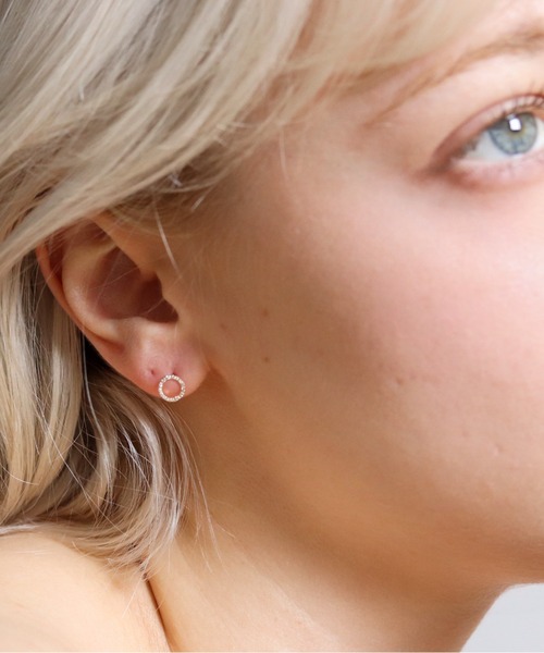 cui-cui（キュイキュイ） ピアス ダイヤモンド オープンサークル