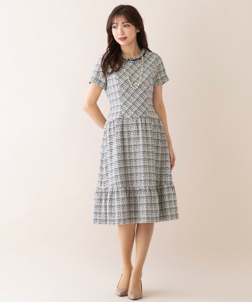 Rose Tiara（ローズティアラ） ワンピース ファンシーツイード