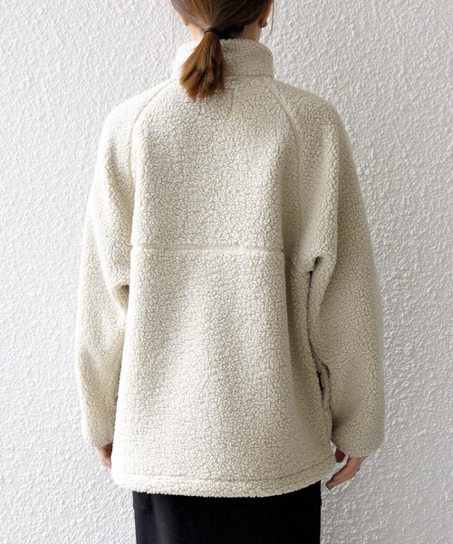 SHIPS any tシャツ any:「洗濯機可能」ボア フリース ハーフジップ